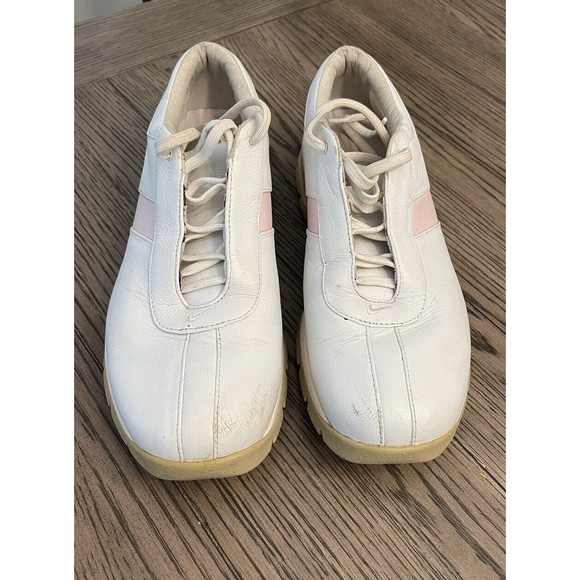 NIKE AIR 041012 PA2 White Pink Suede Leather Golf Shoes womens SIZE 8.5 - Picture 2 of 9